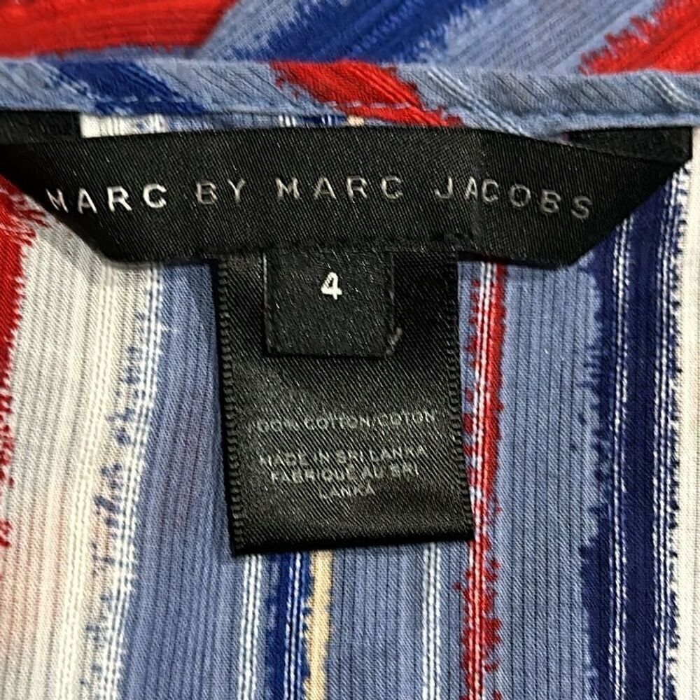 Marc by Marc Jacobs Women's Red White and Blue Striped Cami Top Size 4 - EUC - Picture 4 of 5